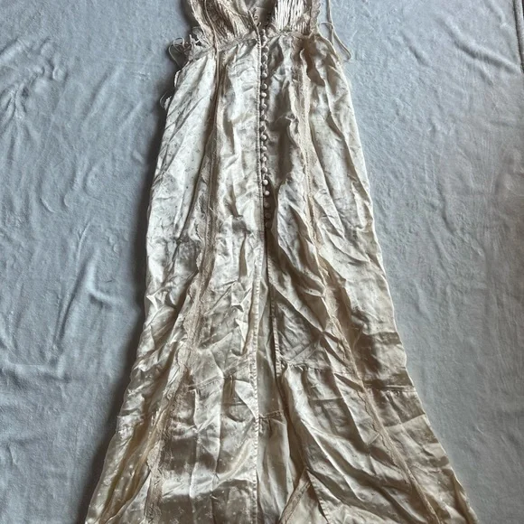 For Love & Lemons Liz Maxi Dress Cream - Picture 9 of 13